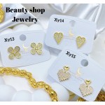 #XY zarcillo lujos oro chino18k （&15）