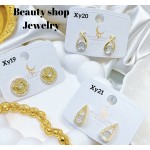 #XY zarcillo lujos oro chino18k （&15）