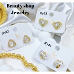 #XY zarcillo lujos oro chino18k （&15）