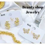 #XY zarcillo lujos oro chino18k （&15）