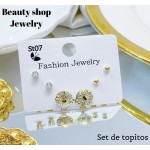 set de topitos lujos oro chino (&13.5）