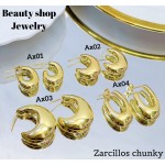 #Ax zarcillo lujos tipo gold field 18k 12&