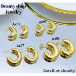 #Ax zarcillo lujos tipo gold field 18k 12&