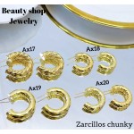 #Ax zarcillo lujos tipo gold field 18k 12&