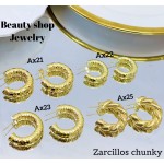 #Ax zarcillo lujos tipo gold field 18k 12&