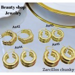 #Ax zarcillo lujos tipo gold field 18k 12&