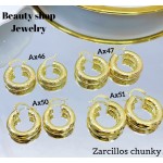 #Ax zarcillo lujos tipo gold field 18k 12&