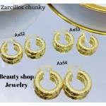 #Ax zarcillo lujos tipo gold field 18k 12&