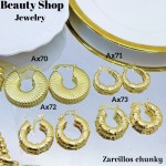 #Ax zarcillo lujos tipo gold field 18k 12&