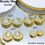 #Ax zarcillo lujos tipo gold field 18k 12&