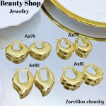 #Ax zarcillo lujos tipo gold field 18k 12&