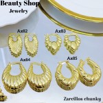 #Ax zarcillo lujos tipo gold field 18k 12&