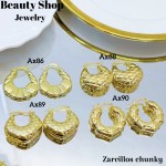 #Ax zarcillo lujos tipo gold field 18k 12&