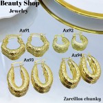 #Ax zarcillo lujos tipo gold field 18k 12&