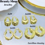 #Ax zarcillo lujos tipo gold field 18k 12&