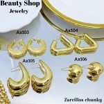 #Ax zarcillo lujos tipo gold field 18k 12&