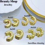 #Ax zarcillo lujos tipo gold field 18k 12&