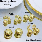 #Ax zarcillo lujos tipo gold field 18k 12&