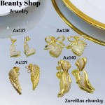 #Ax zarcillo lujos tipo gold field 18k 12&