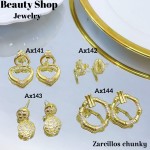 #Ax zarcillo lujos tipo gold field 18k 12&