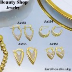 #Ax zarcillo lujos tipo gold field 18k 12&