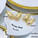 #Ax zarcillo lujos tipo gold field 18k 12&