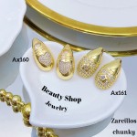 #Ax zarcillo lujos tipo gold field 18k 12&