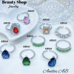 #AB Anillos lujo ajustable Baño oro 18k