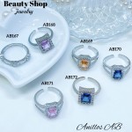 #AB Anillos lujo ajustable Baño oro 18k