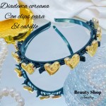 Deadema coreana con clips para el cabello 