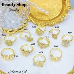 #A anillo ajustable oro chino