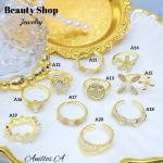 #A anillo ajustable oro chino