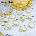 #A anillo ajustable oro chino