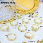 #A anillo ajustable oro chino