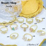 #A anillo ajustable oro chino