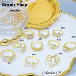#A anillo ajustable oro chino