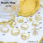#A anillo ajustable oro chino