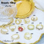 #A anillo ajustable oro chino