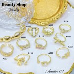 #A anillo ajustable oro chino
