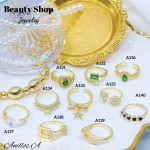 #A anillo ajustable oro chino