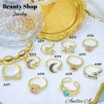 #A anillo ajustable oro chino