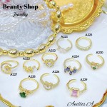 #A anillo ajustable oro chino