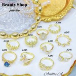#A anillo ajustable oro chino