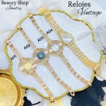 #0001 #A Reloj vintage con pedrería (20¥)