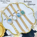 #0001 #A Reloj vintage con pedrería (20¥)