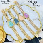 #0001 #A Reloj vintage con pedrería (20¥)