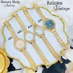 #0001 #A Reloj vintage con pedrería (20¥)