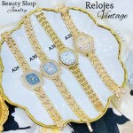#0001 #A Reloj vintage con pedrería (20¥)