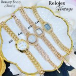 #0001 #A Reloj vintage con pedrería (20¥)
