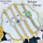 #0001 #A Reloj vintage con pedrería (20¥)